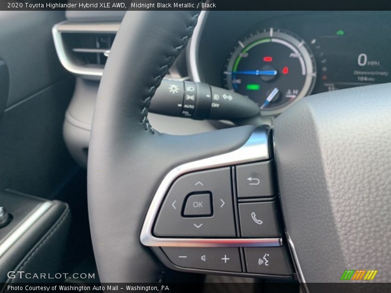 Midnight Black Metallic / Black 2020 Toyota Highlander Hybrid XLE AWD
