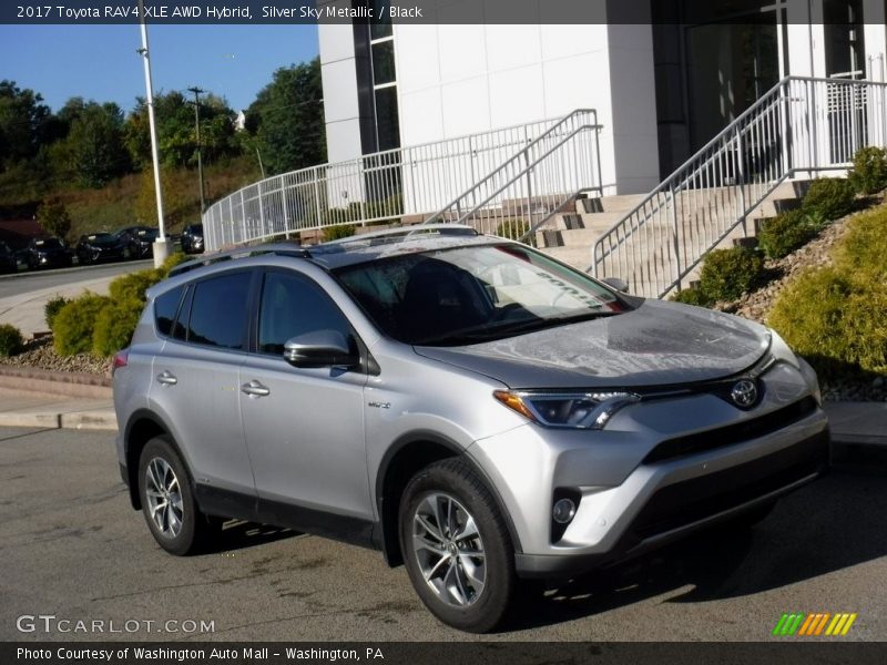Silver Sky Metallic / Black 2017 Toyota RAV4 XLE AWD Hybrid
