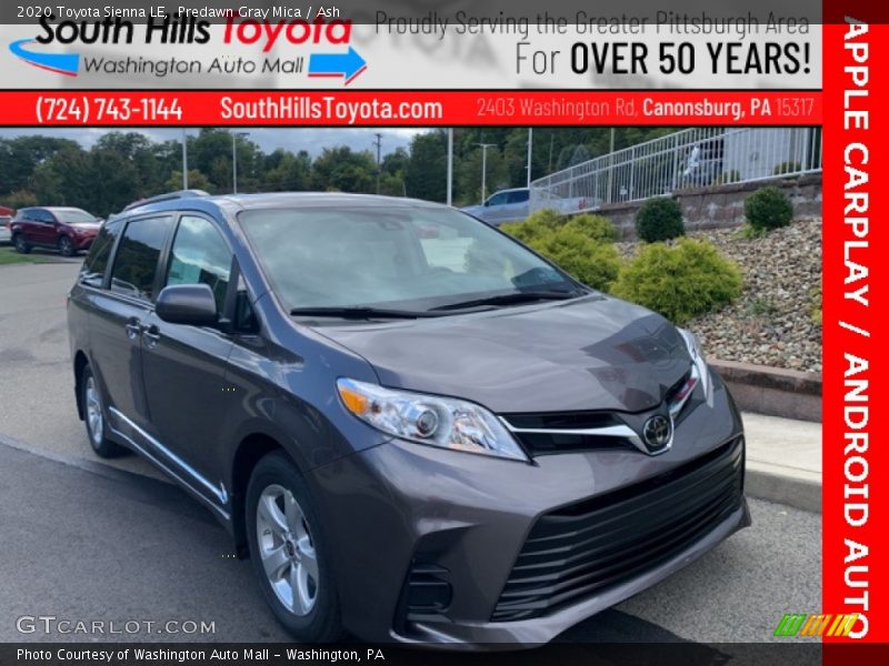 Predawn Gray Mica / Ash 2020 Toyota Sienna LE