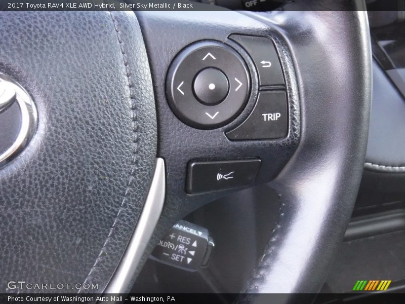 Silver Sky Metallic / Black 2017 Toyota RAV4 XLE AWD Hybrid