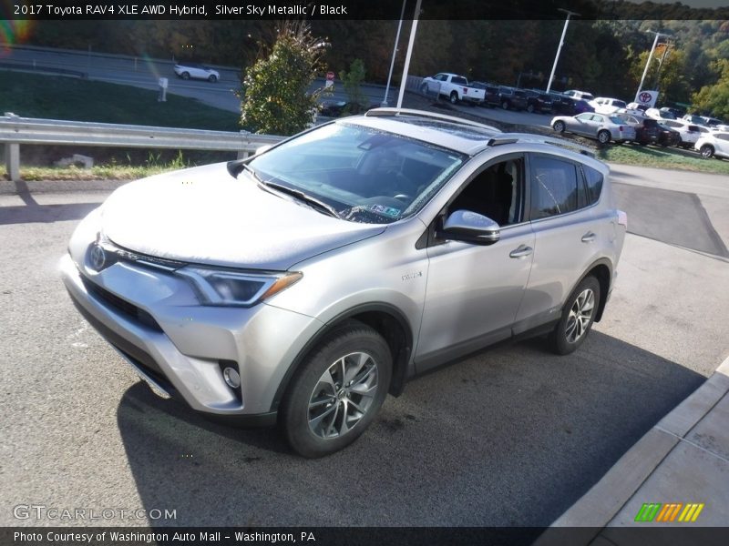 Silver Sky Metallic / Black 2017 Toyota RAV4 XLE AWD Hybrid
