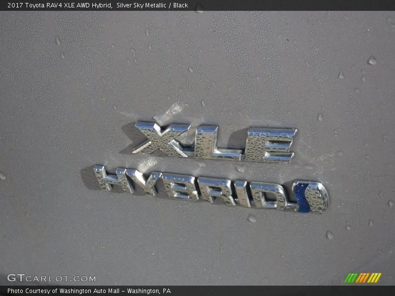 Silver Sky Metallic / Black 2017 Toyota RAV4 XLE AWD Hybrid