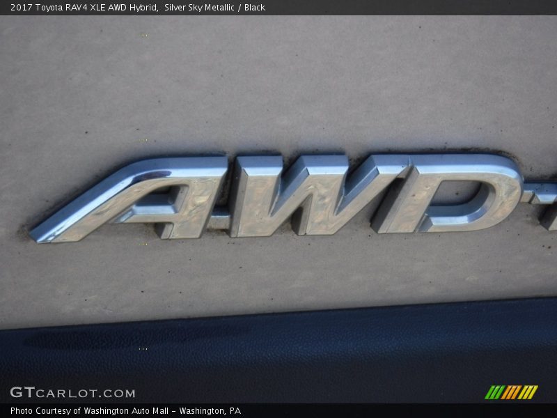 Silver Sky Metallic / Black 2017 Toyota RAV4 XLE AWD Hybrid