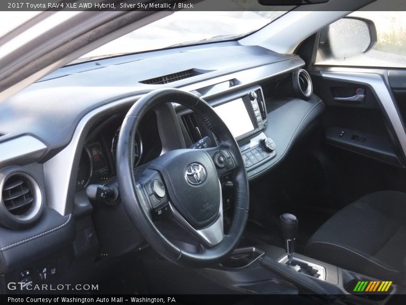 Silver Sky Metallic / Black 2017 Toyota RAV4 XLE AWD Hybrid