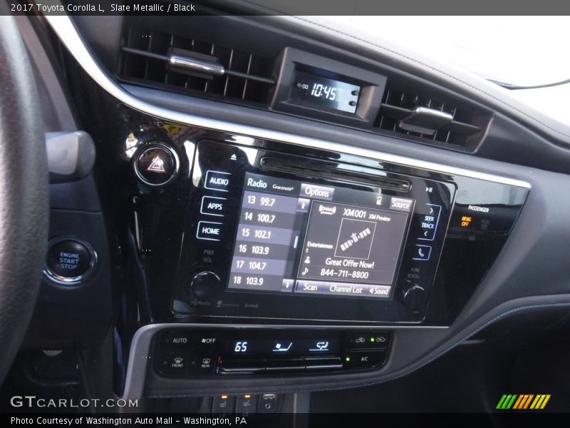 Slate Metallic / Black 2017 Toyota Corolla L