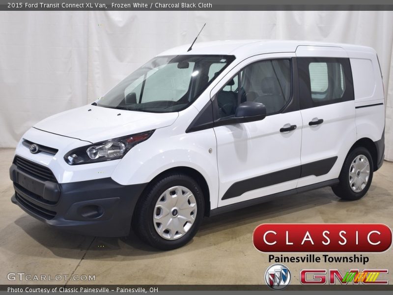 Frozen White / Charcoal Black Cloth 2015 Ford Transit Connect XL Van