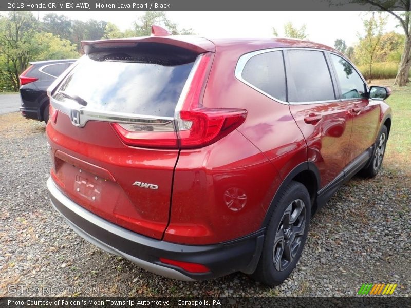 Molten Lava Pearl / Black 2018 Honda CR-V EX AWD