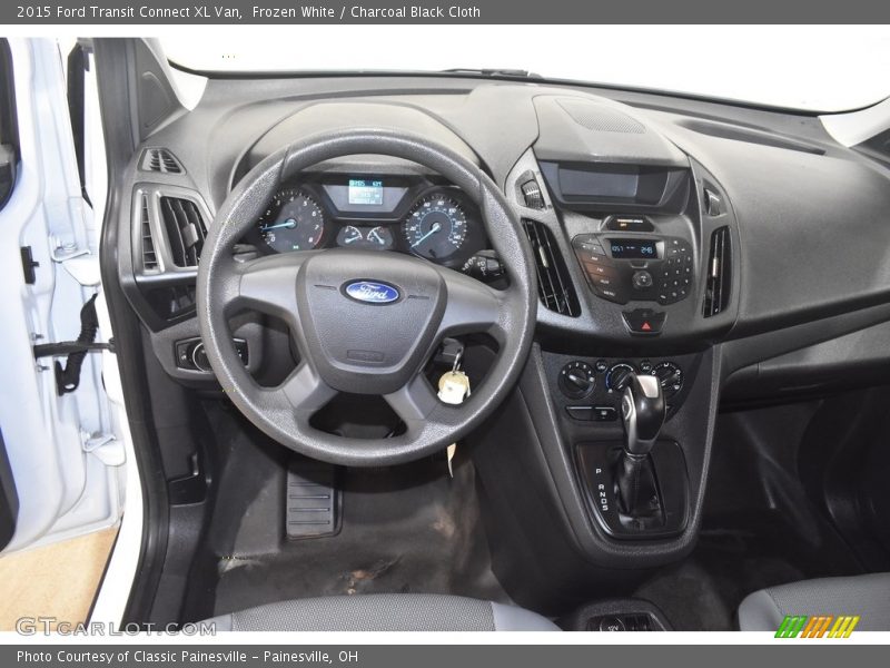 Frozen White / Charcoal Black Cloth 2015 Ford Transit Connect XL Van