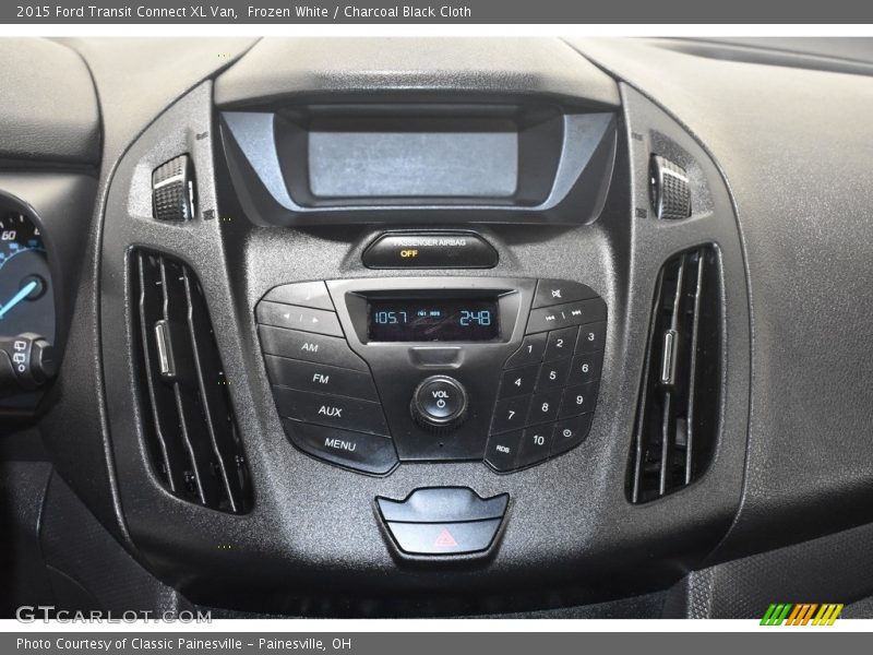 Frozen White / Charcoal Black Cloth 2015 Ford Transit Connect XL Van
