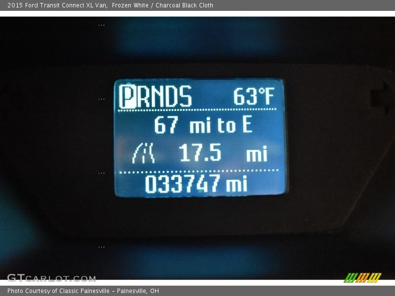 Frozen White / Charcoal Black Cloth 2015 Ford Transit Connect XL Van