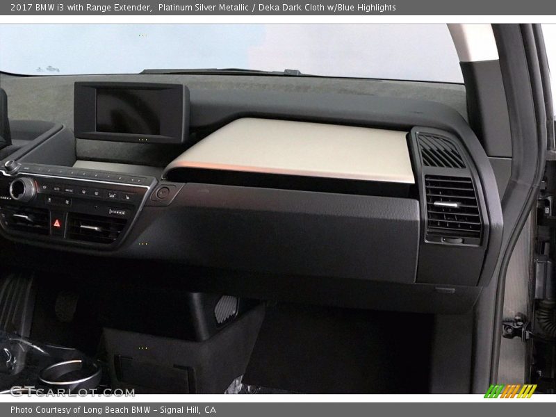 Platinum Silver Metallic / Deka Dark Cloth w/Blue Highlights 2017 BMW i3 with Range Extender