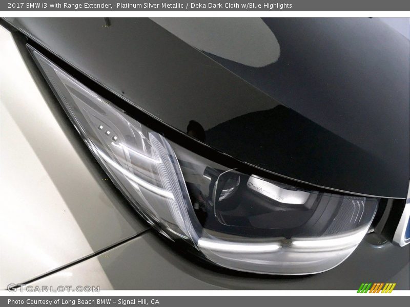 Platinum Silver Metallic / Deka Dark Cloth w/Blue Highlights 2017 BMW i3 with Range Extender