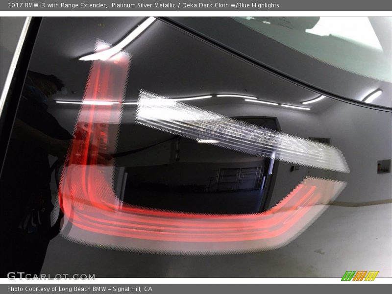 Platinum Silver Metallic / Deka Dark Cloth w/Blue Highlights 2017 BMW i3 with Range Extender