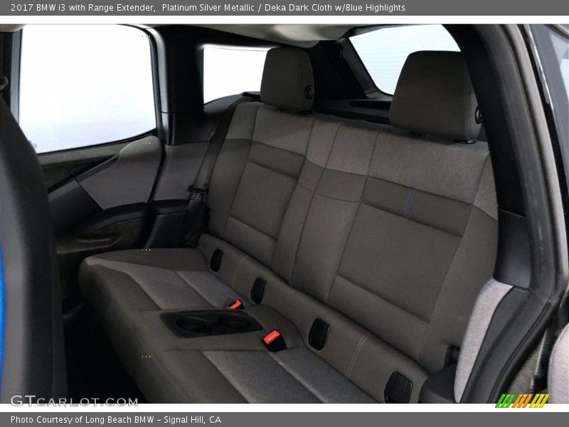 Platinum Silver Metallic / Deka Dark Cloth w/Blue Highlights 2017 BMW i3 with Range Extender