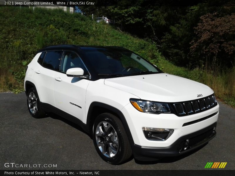 White / Black/Ski Gray 2021 Jeep Compass Limited