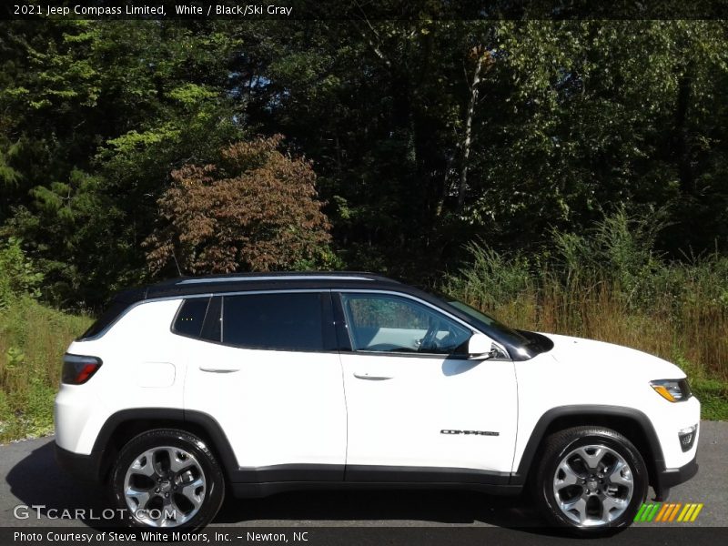 White / Black/Ski Gray 2021 Jeep Compass Limited