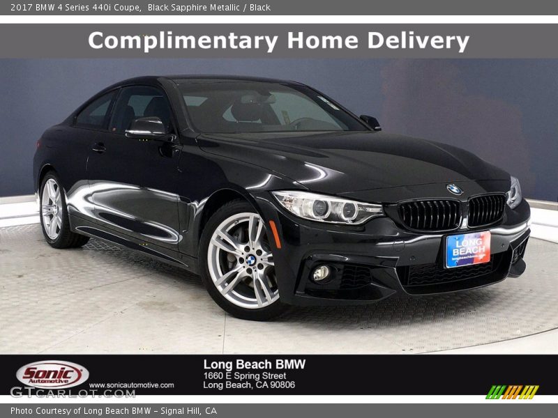 Black Sapphire Metallic / Black 2017 BMW 4 Series 440i Coupe