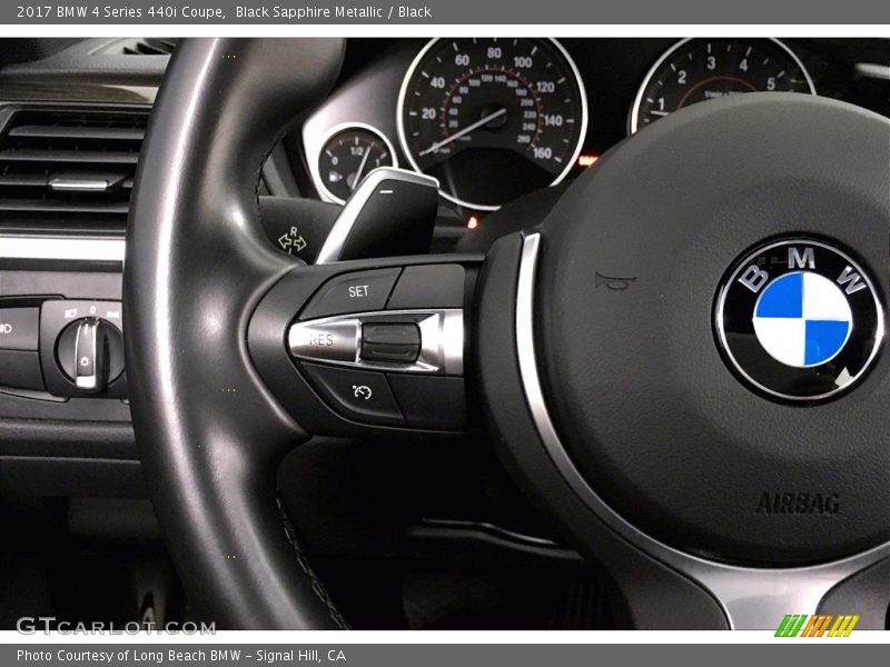 Black Sapphire Metallic / Black 2017 BMW 4 Series 440i Coupe