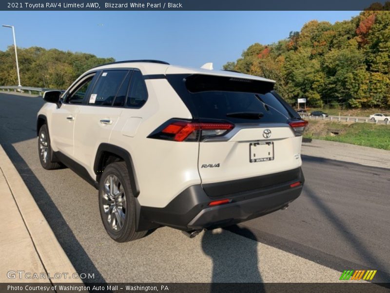 Blizzard White Pearl / Black 2021 Toyota RAV4 Limited AWD
