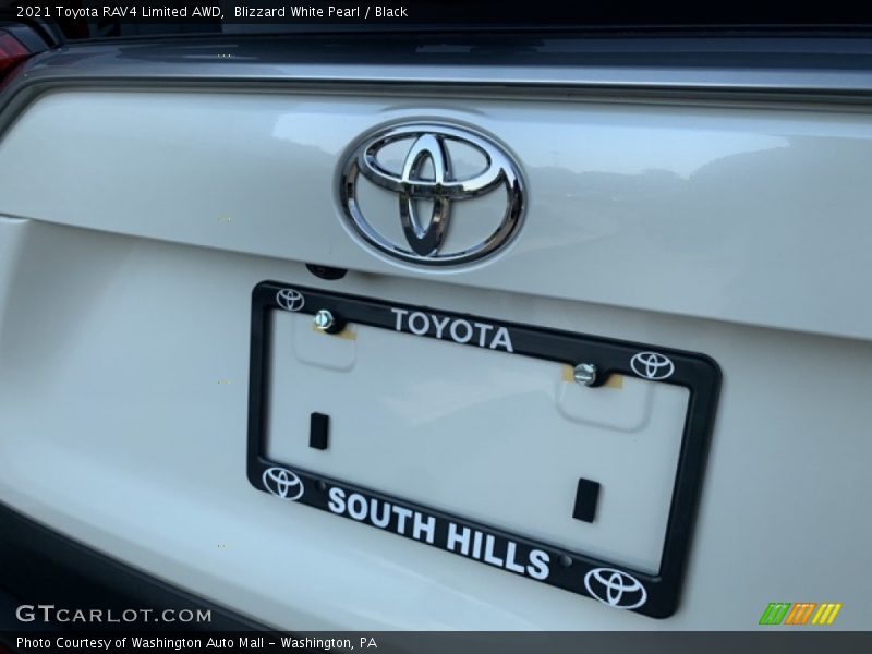 Blizzard White Pearl / Black 2021 Toyota RAV4 Limited AWD