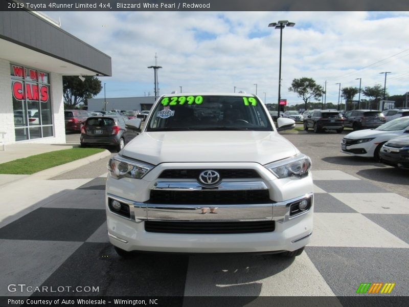 Blizzard White Pearl / Redwood 2019 Toyota 4Runner Limited 4x4