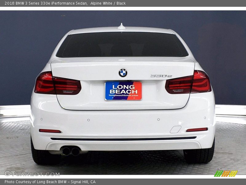 Alpine White / Black 2018 BMW 3 Series 330e iPerformance Sedan