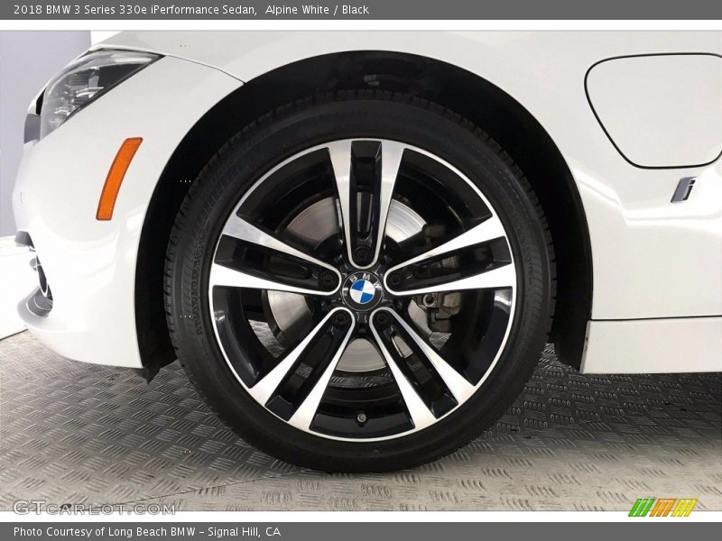 Alpine White / Black 2018 BMW 3 Series 330e iPerformance Sedan