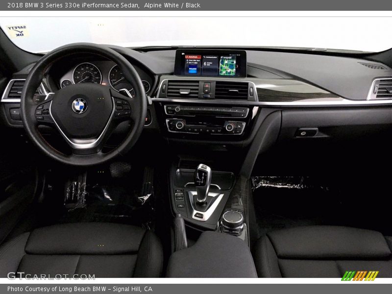 Alpine White / Black 2018 BMW 3 Series 330e iPerformance Sedan