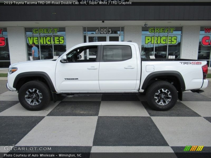 Super White / TRD Graphite 2019 Toyota Tacoma TRD Off-Road Double Cab 4x4