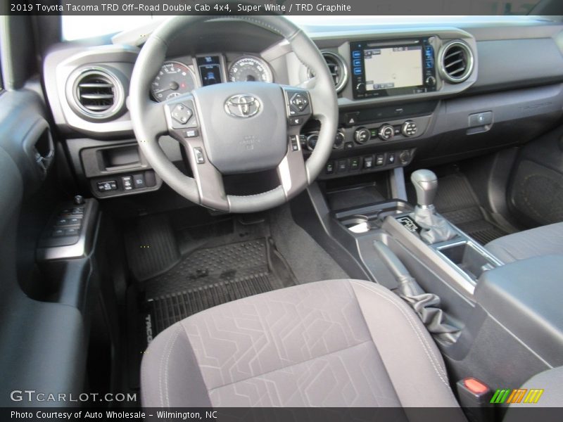 Super White / TRD Graphite 2019 Toyota Tacoma TRD Off-Road Double Cab 4x4