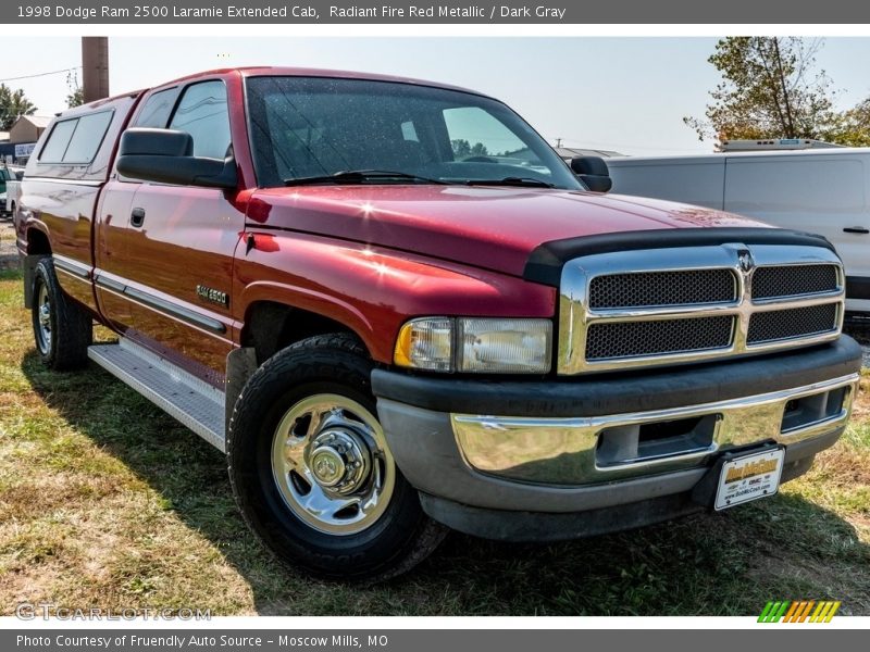Radiant Fire Red Metallic / Dark Gray 1998 Dodge Ram 2500 Laramie Extended Cab
