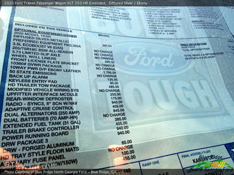 Diffused Silver / Ebony 2020 Ford Transit Passenger Wagon XLT 350 HR Extended