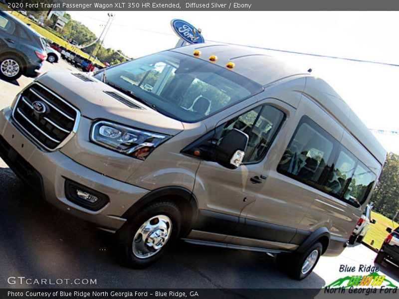 Diffused Silver / Ebony 2020 Ford Transit Passenger Wagon XLT 350 HR Extended