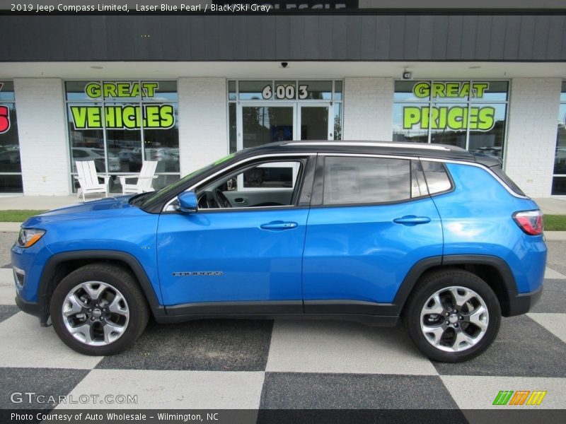 Laser Blue Pearl / Black/Ski Gray 2019 Jeep Compass Limited