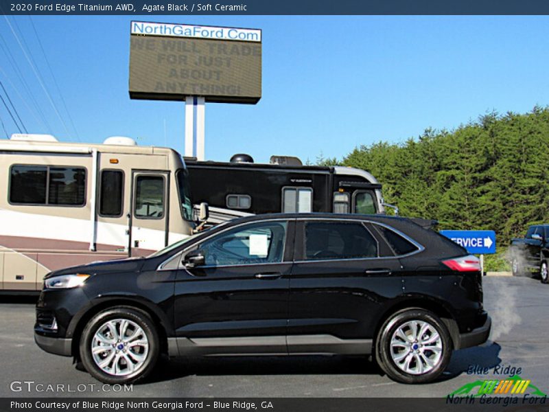 Agate Black / Soft Ceramic 2020 Ford Edge Titanium AWD