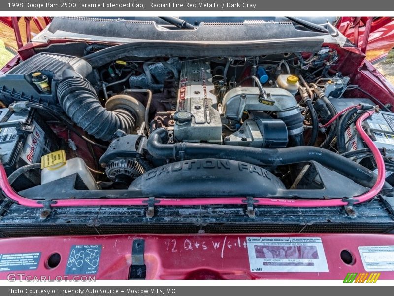 Radiant Fire Red Metallic / Dark Gray 1998 Dodge Ram 2500 Laramie Extended Cab