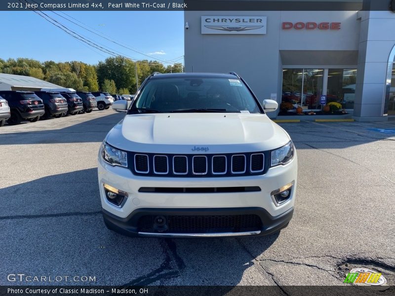 Pearl White Tri–Coat / Black 2021 Jeep Compass Limited 4x4