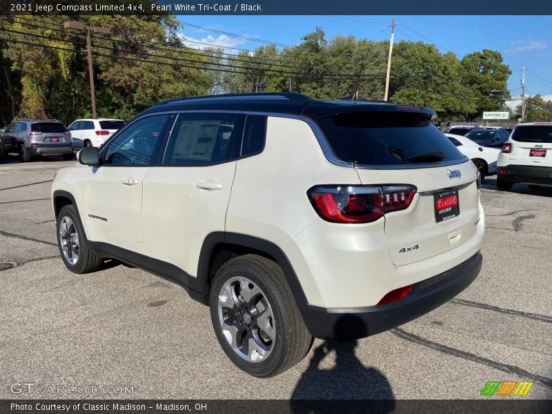 Pearl White Tri–Coat / Black 2021 Jeep Compass Limited 4x4
