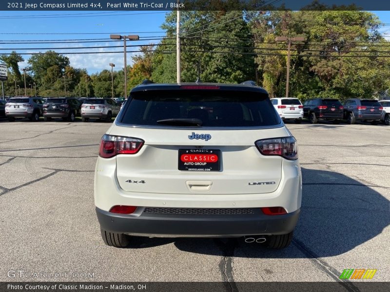 Pearl White Tri–Coat / Black 2021 Jeep Compass Limited 4x4