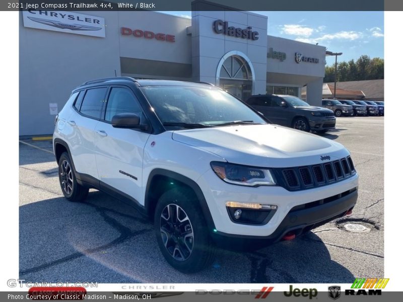 White / Black 2021 Jeep Compass Trailhawk 4x4