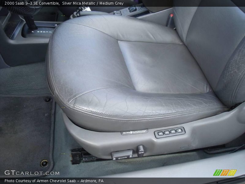 Silver Mica Metallic / Medium Grey 2000 Saab 9-3 SE Convertible