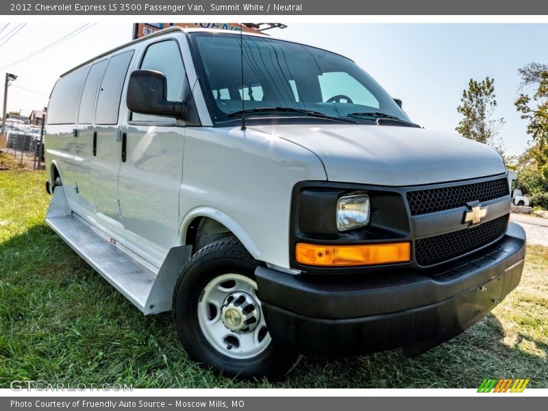 Summit White / Neutral 2012 Chevrolet Express LS 3500 Passenger Van