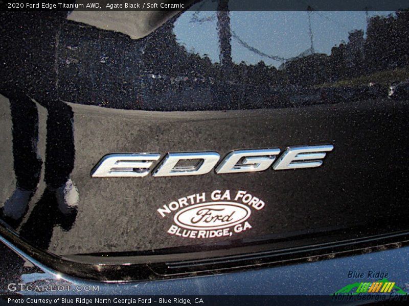 Agate Black / Soft Ceramic 2020 Ford Edge Titanium AWD