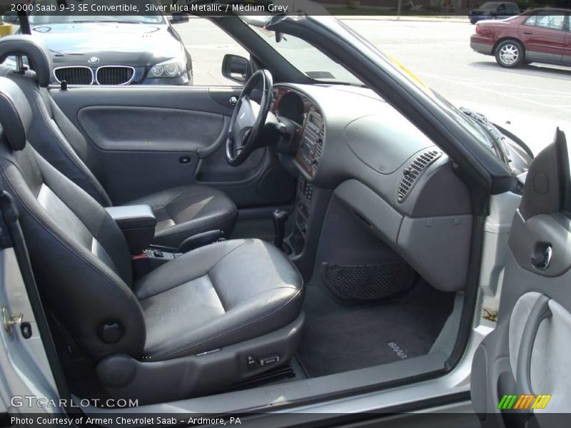 Silver Mica Metallic / Medium Grey 2000 Saab 9-3 SE Convertible