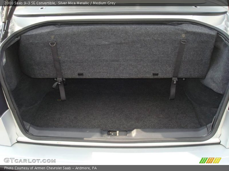 Silver Mica Metallic / Medium Grey 2000 Saab 9-3 SE Convertible
