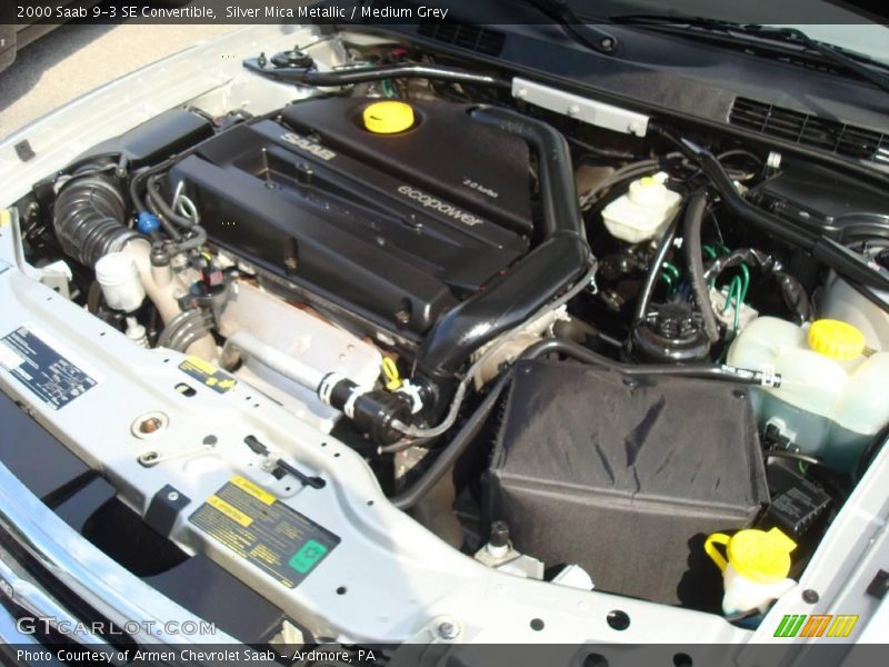 Silver Mica Metallic / Medium Grey 2000 Saab 9-3 SE Convertible