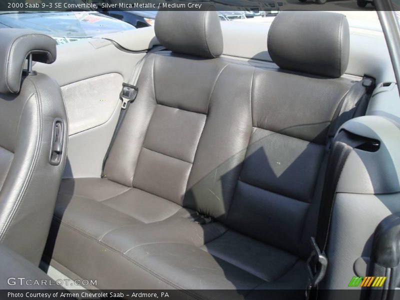 Silver Mica Metallic / Medium Grey 2000 Saab 9-3 SE Convertible