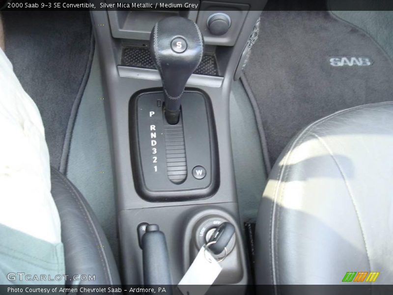 Silver Mica Metallic / Medium Grey 2000 Saab 9-3 SE Convertible