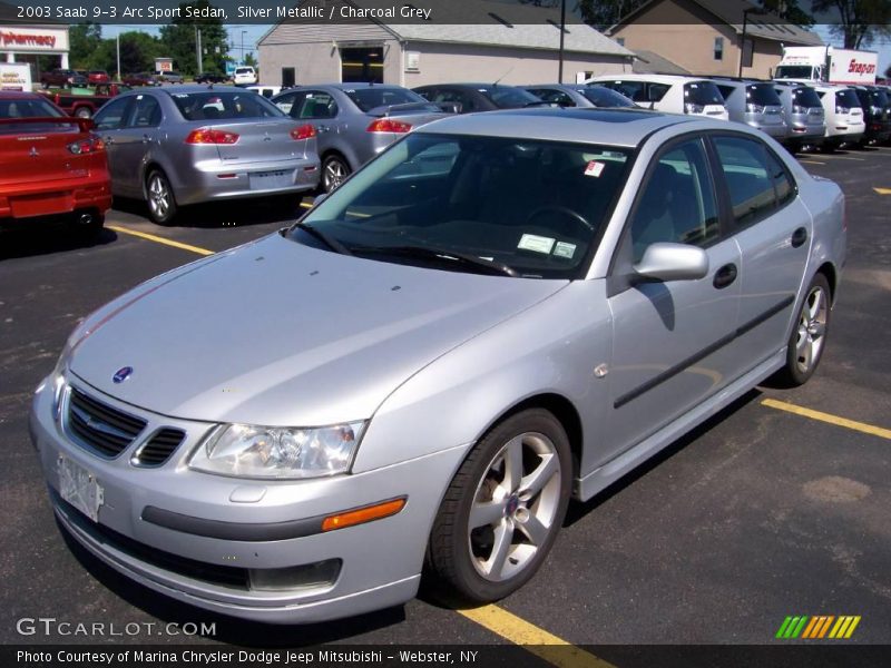 Silver Metallic / Charcoal Grey 2003 Saab 9-3 Arc Sport Sedan