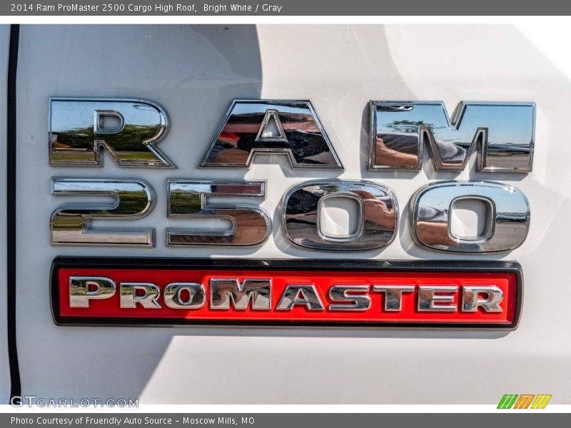 Bright White / Gray 2014 Ram ProMaster 2500 Cargo High Roof